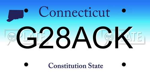 G28ACK Connecticut License Plate