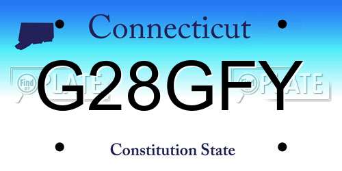 G28GFY Connecticut License Plate