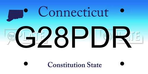 G28PDR Connecticut License Plate