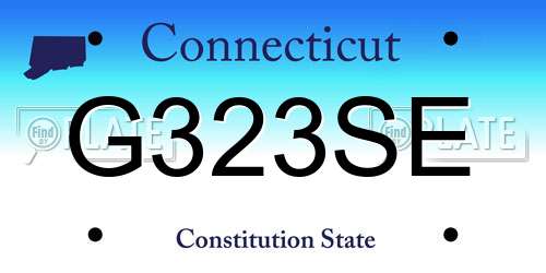 G323SE Connecticut License Plate