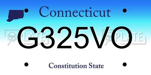G325VO Connecticut License Plate
