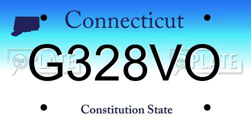 G328VO Connecticut License Plate