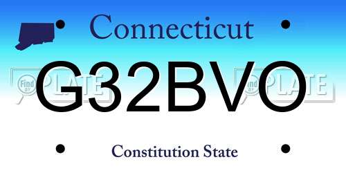 G32BVO Connecticut License Plate