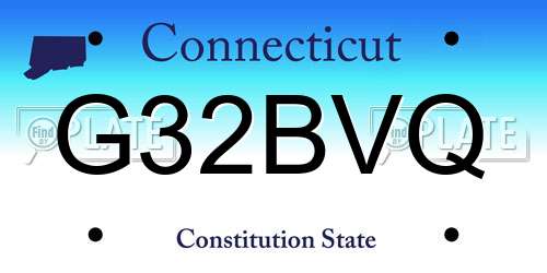G32BVQ Connecticut License Plate