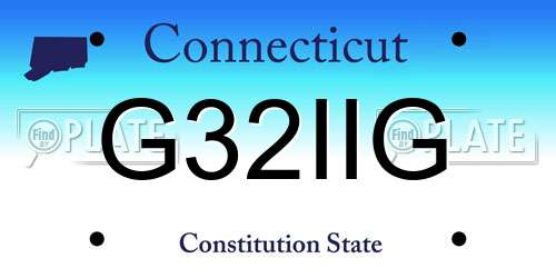 G32IIG Connecticut License Plate