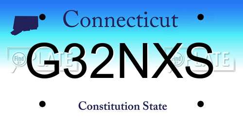 G32NXS Connecticut License Plate