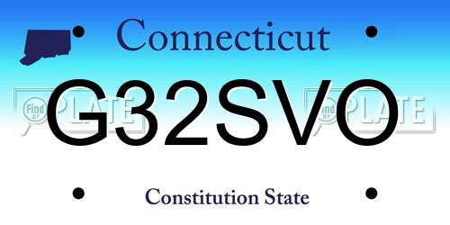 G32SVO Connecticut License Plate