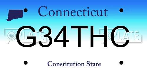 G34THC Connecticut License Plate