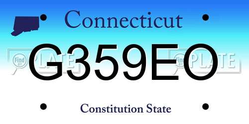 G359EO Connecticut License Plate