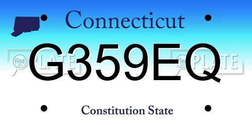 G359EQ Connecticut License Plate