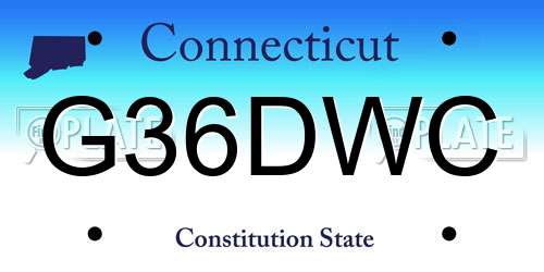 G36DWC Connecticut License Plate
