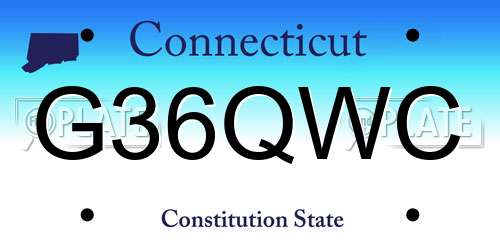 G36QWC Connecticut License Plate
