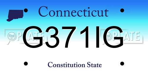 G371IG Connecticut License Plate