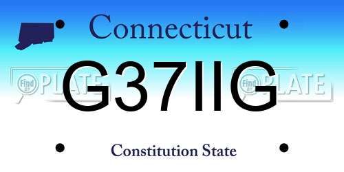 G37IIG Connecticut License Plate