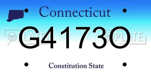 G4173O Connecticut License Plate