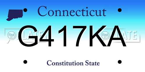 G417KA Connecticut License Plate