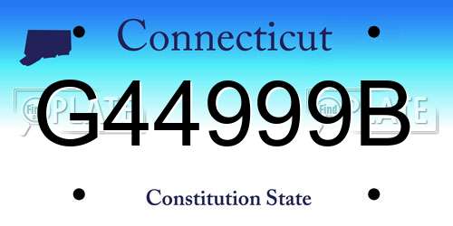 G44999B Connecticut License Plate