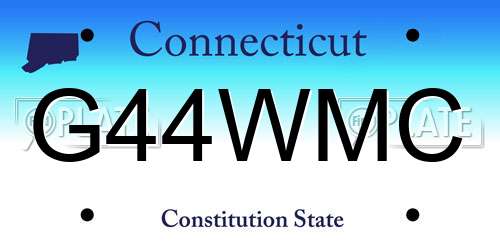 G44WMC Connecticut License Plate