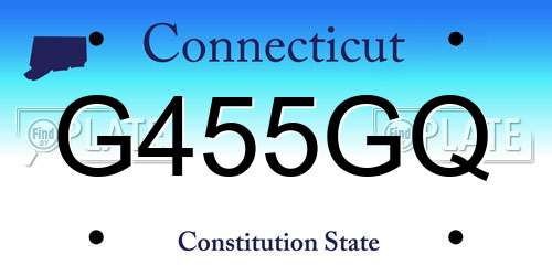 G455GQ Connecticut License Plate
