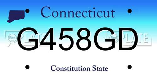 G458GD Connecticut License Plate