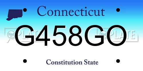 G458GO Connecticut License Plate