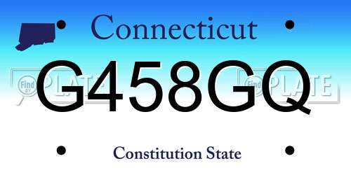 G458GQ Connecticut License Plate