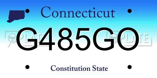 G485GO Connecticut License Plate