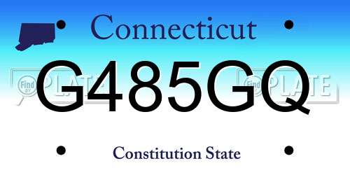 G485GQ Connecticut License Plate