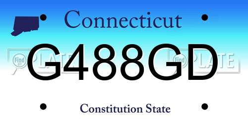 G488GD Connecticut License Plate