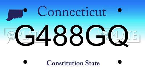 G488GQ Connecticut License Plate
