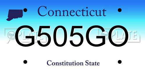 G505GO Connecticut License Plate