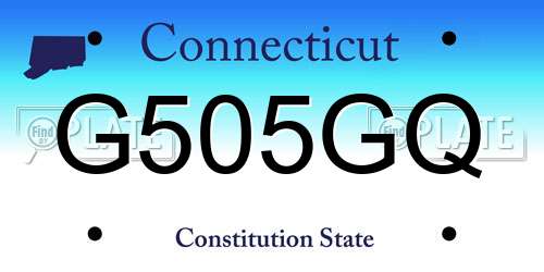 G505GQ Connecticut License Plate