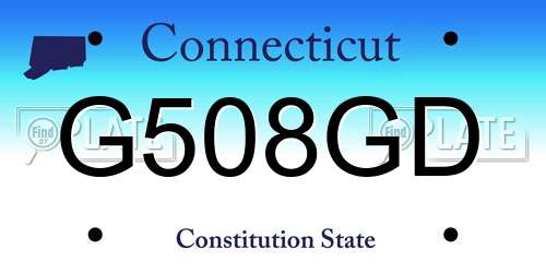 G508GD Connecticut License Plate