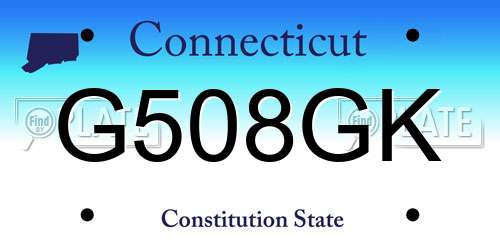 G508GK Connecticut License Plate