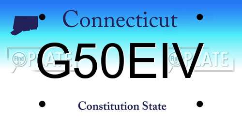 G50EIV Connecticut License Plate