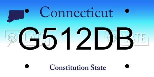 G512DB Connecticut License Plate