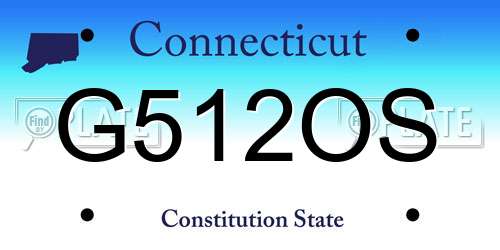 G512OS Connecticut License Plate
