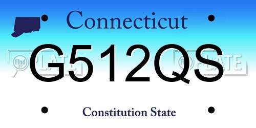 G512QS Connecticut License Plate