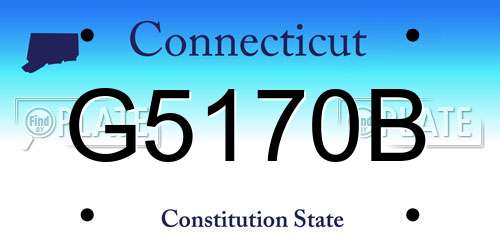 G5170B Connecticut License Plate