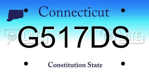 G517DS Connecticut License Plate