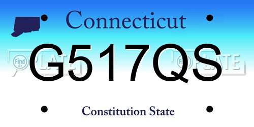 G517QS Connecticut License Plate
