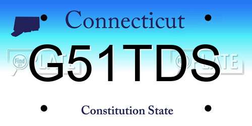 G51TDS Connecticut License Plate