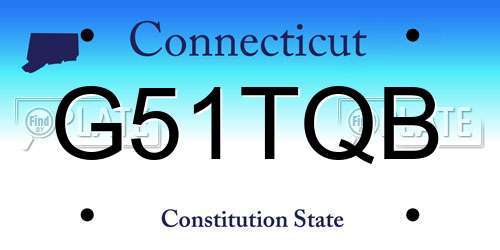 G51TQB Connecticut License Plate