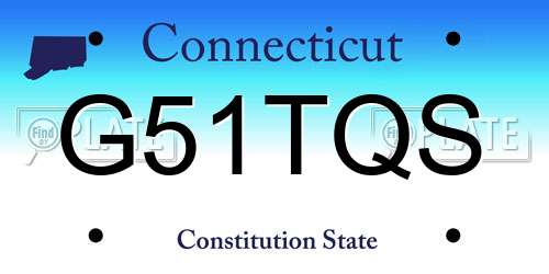 G51TQS Connecticut License Plate