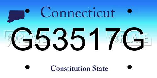 G53517G Connecticut License Plate
