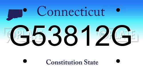 G53812G Connecticut License Plate