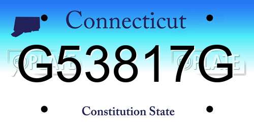 G53817G Connecticut License Plate