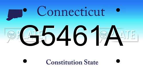 G5461A Connecticut License Plate