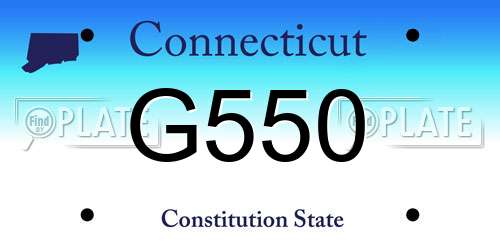 G550 Connecticut License Plate