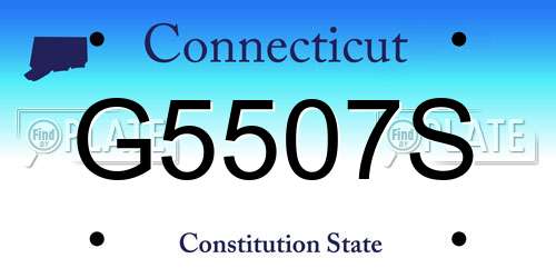 G5507S Connecticut License Plate